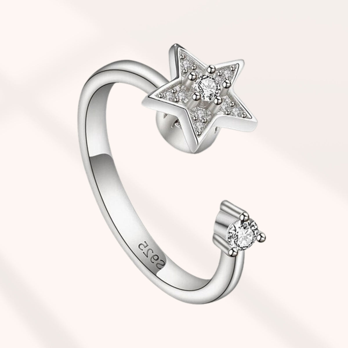Bague Anti-Stress, d'Anxiété en Argent S925 - Star®