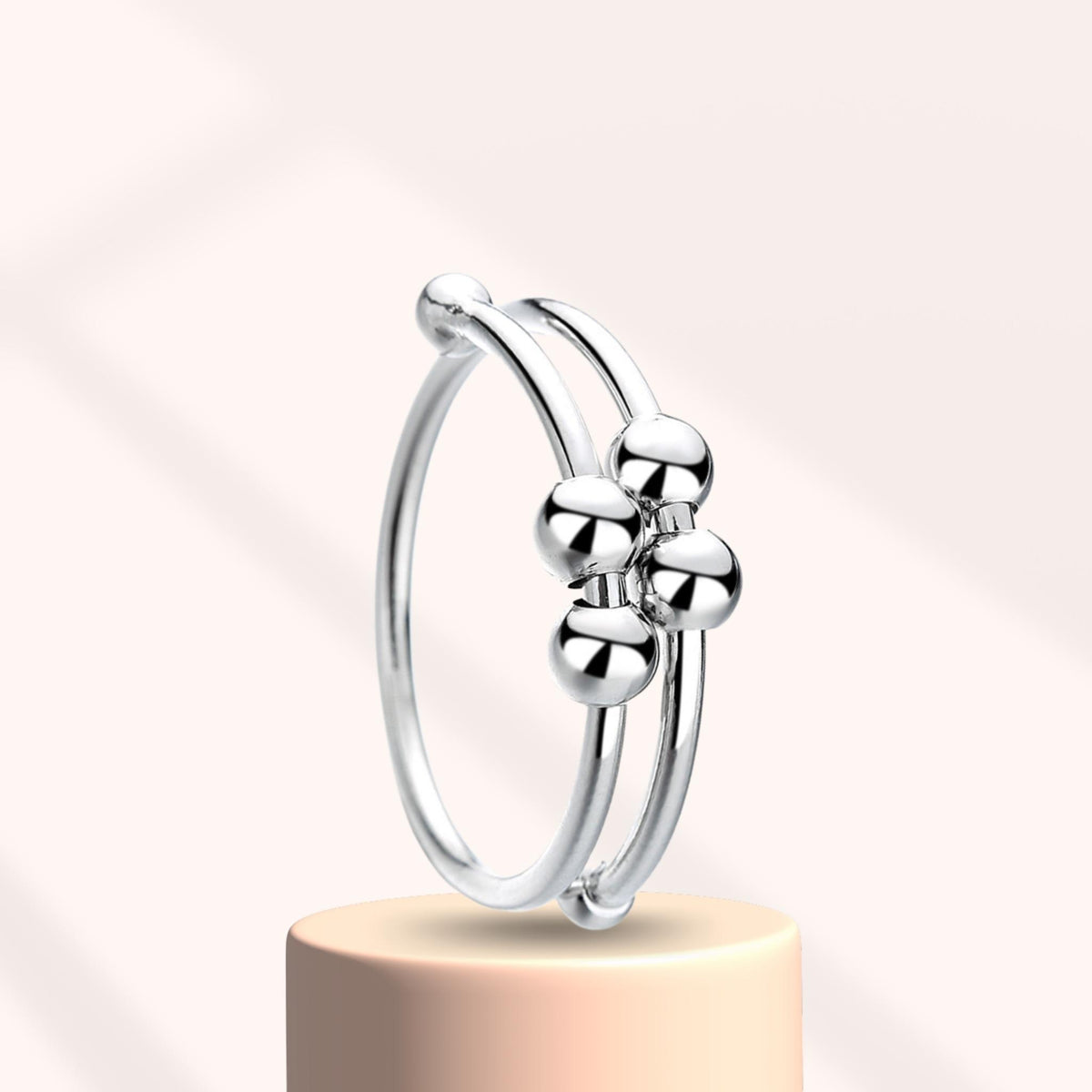 Bague Anti-Stress, d'Anxiété - Silver Ball®